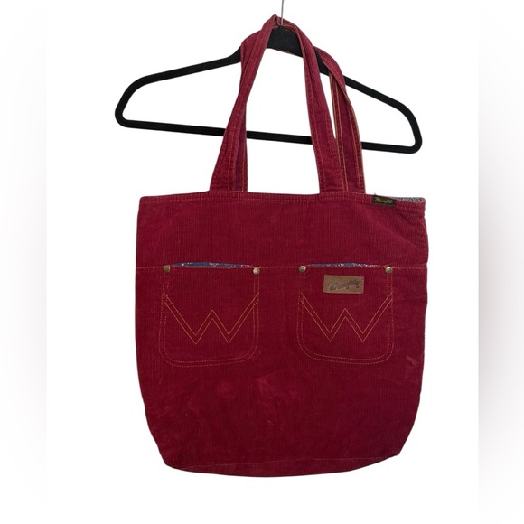 Wrangler Red Corduroy Tote Bag - Picture 1 of 5